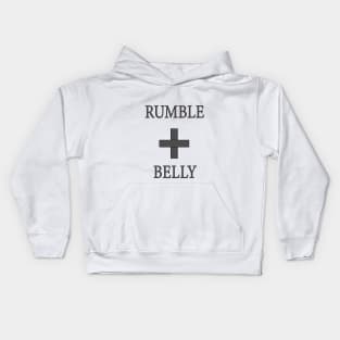 Rumble-Belly Grey Kids Hoodie